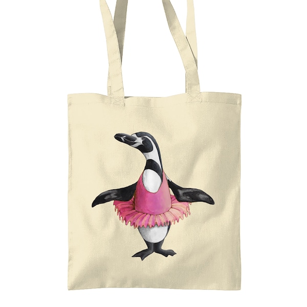 Penguin Tote Bag – Ballet Bag – Eco-Friendly Shopping Bag