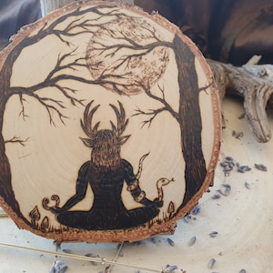 Cernunnos Gehörnter Gott/ Keltischer Gott des Waldes/Gehörnter/Altar Aufhängen/Wicca/Heiden