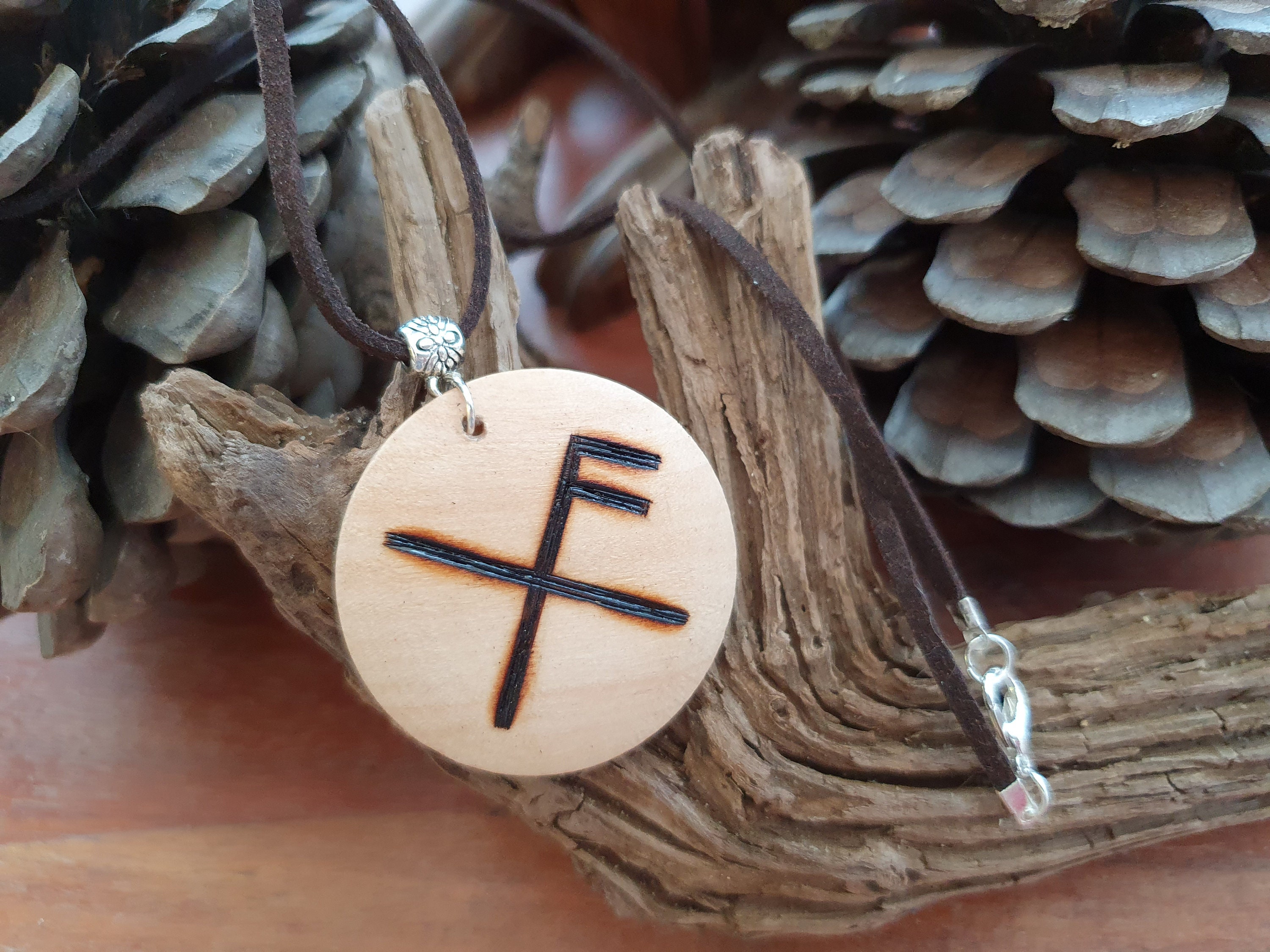 Viel Glück Bind Rune Amulett/Gibo Ajua Bindrune Etsy