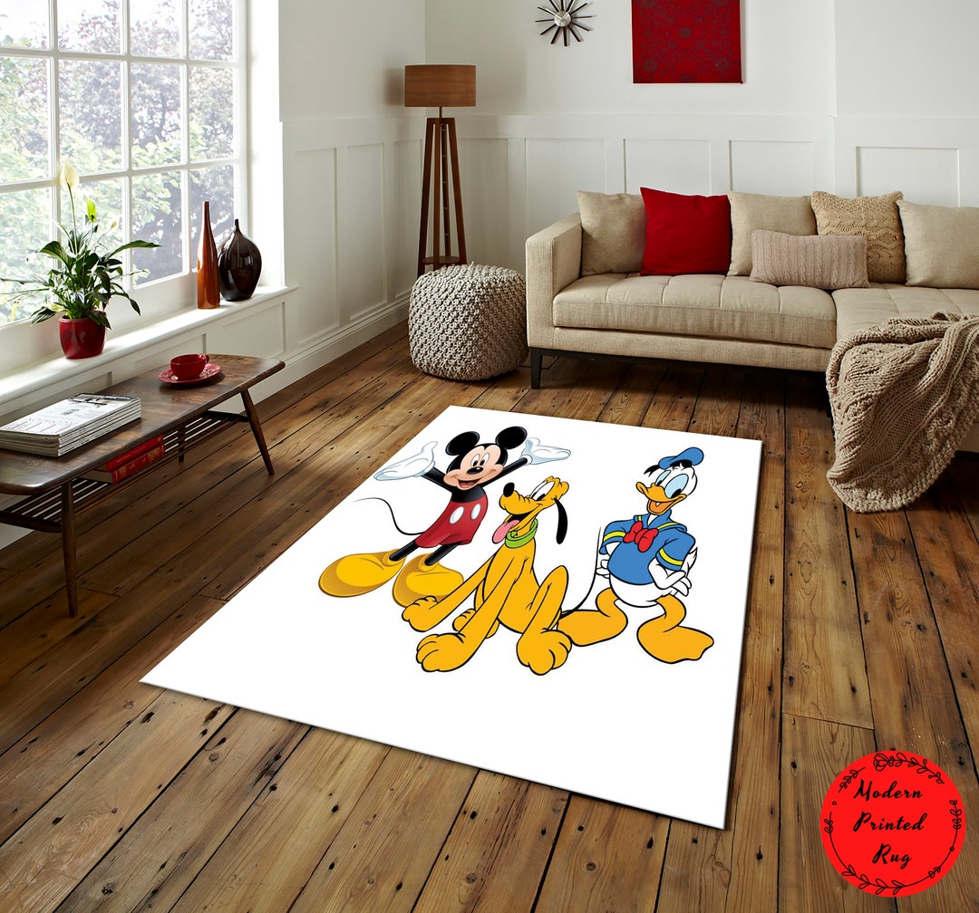 Donald Duck Rug 154 Mickey Mouse Minimalist Rug Kids Rug Etsy