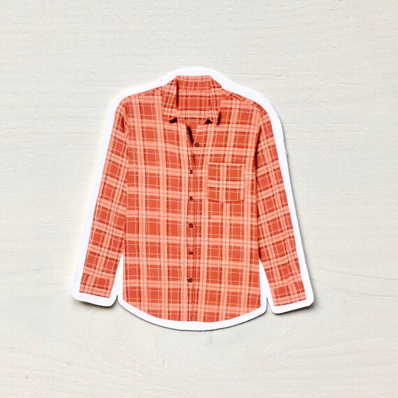 Orange Cozy Fall Flannel Shirt for 
