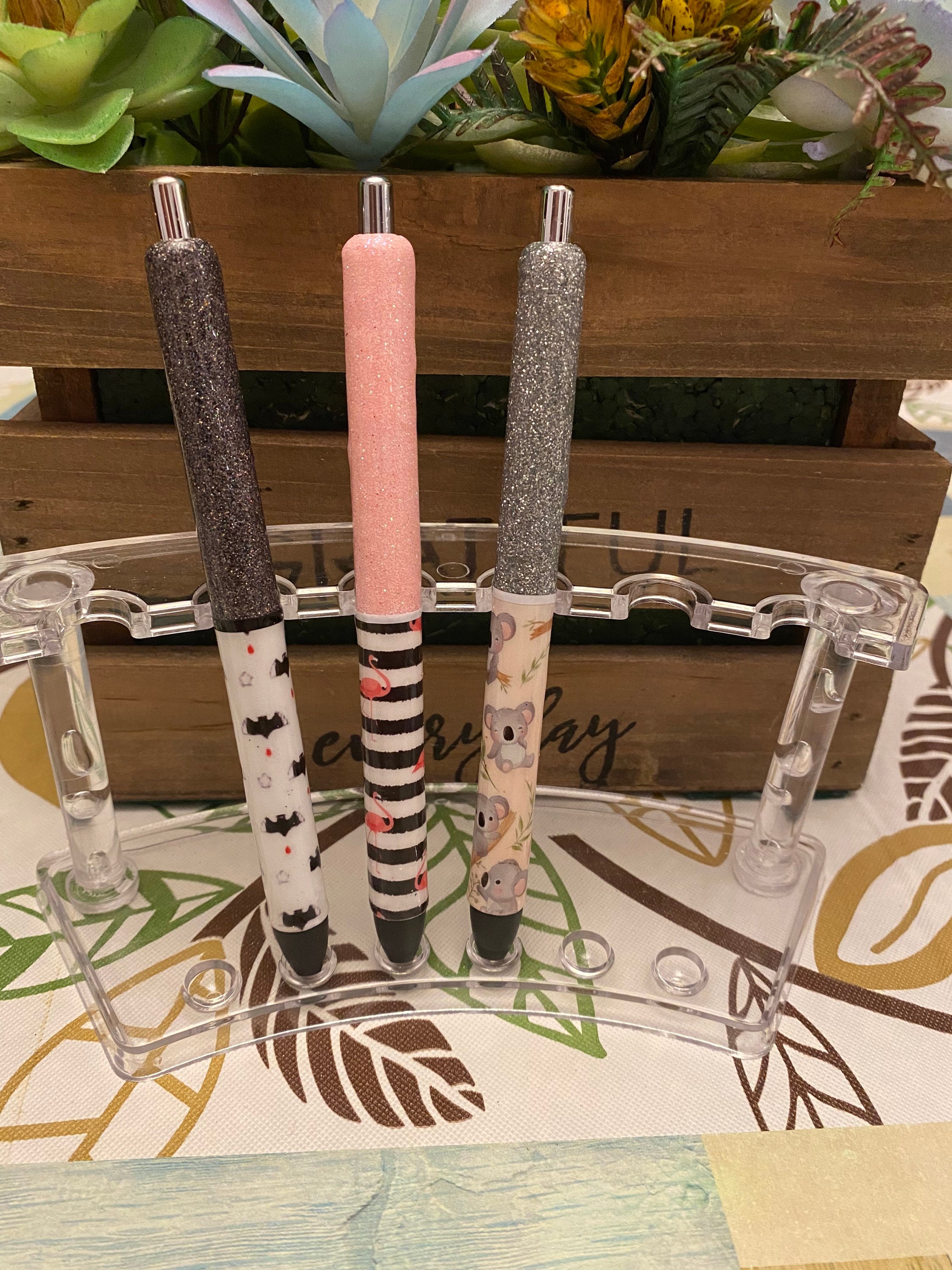 Custom Glitter Pen Designs Refillable Epoxy Pens Etsy