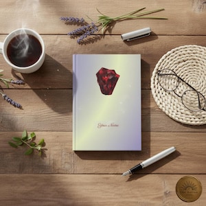 Horoscope Zodiac Journal, Personalized Astrology Notebook with Birthstone, Crystal Gift Idea