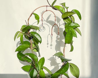 18 Inch Arch Mobile Suncatcher Trellis, Arch Trellis, Trellis for Indoor Plant, Copper Hoya Trellis, Suncatcher Trellis