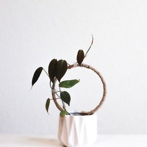 Small Jute Endless Copper Trellis, Trellis for Indoor Plant, Hoya Trellis, Indoor Plant Support, Round Copper Trellis, Circle Trellis