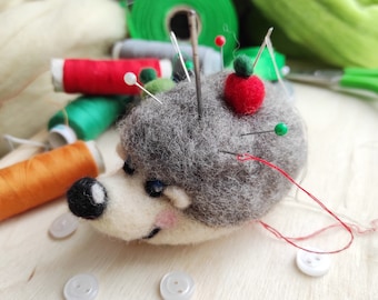 シルバーハリネズミのピンクッション - Etsy 日本