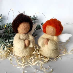 Christmas angel ornament/ Set of felted angels / Ukrainian handmade