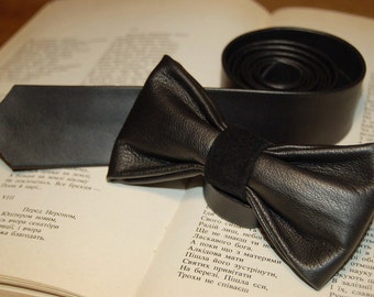 小物 Vintage leather narrow tie Leather Skinny Neck Tie, Vintage Necktie,gift for Men, for