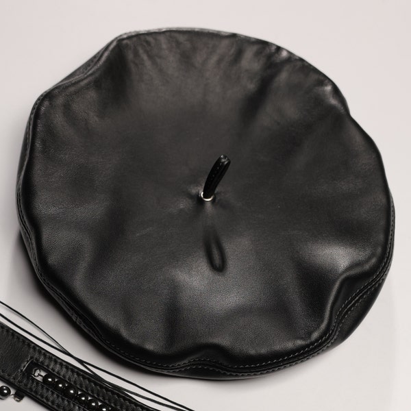 Genuine Leather Beret: French Bohemian Style Hat