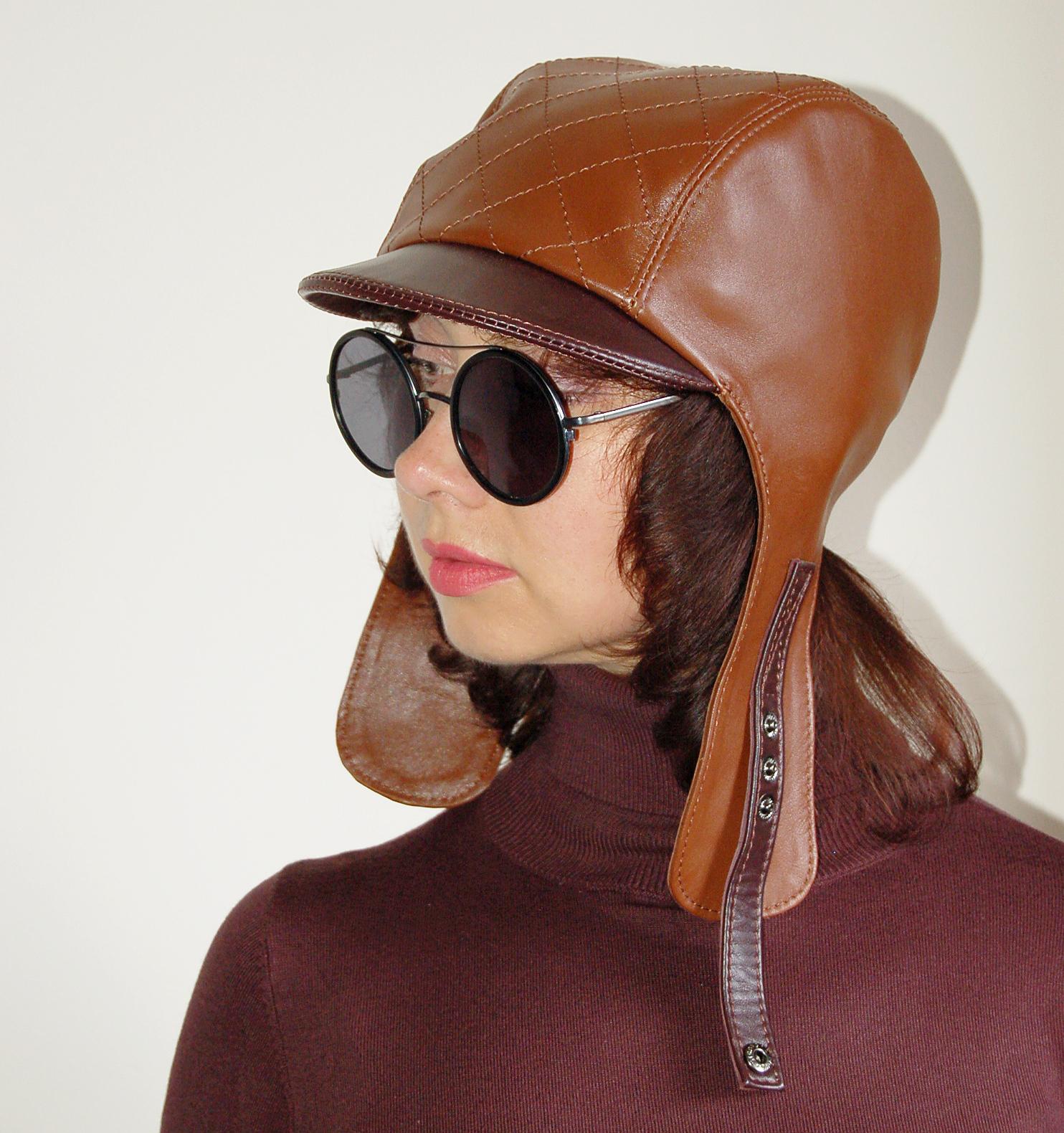 Leather Aviator Hat,pilot Cap - Etsy