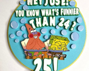 Spongebob, Spongebob Cake Topper, Spongebob Topper, 3D Spongebob Cake Topper