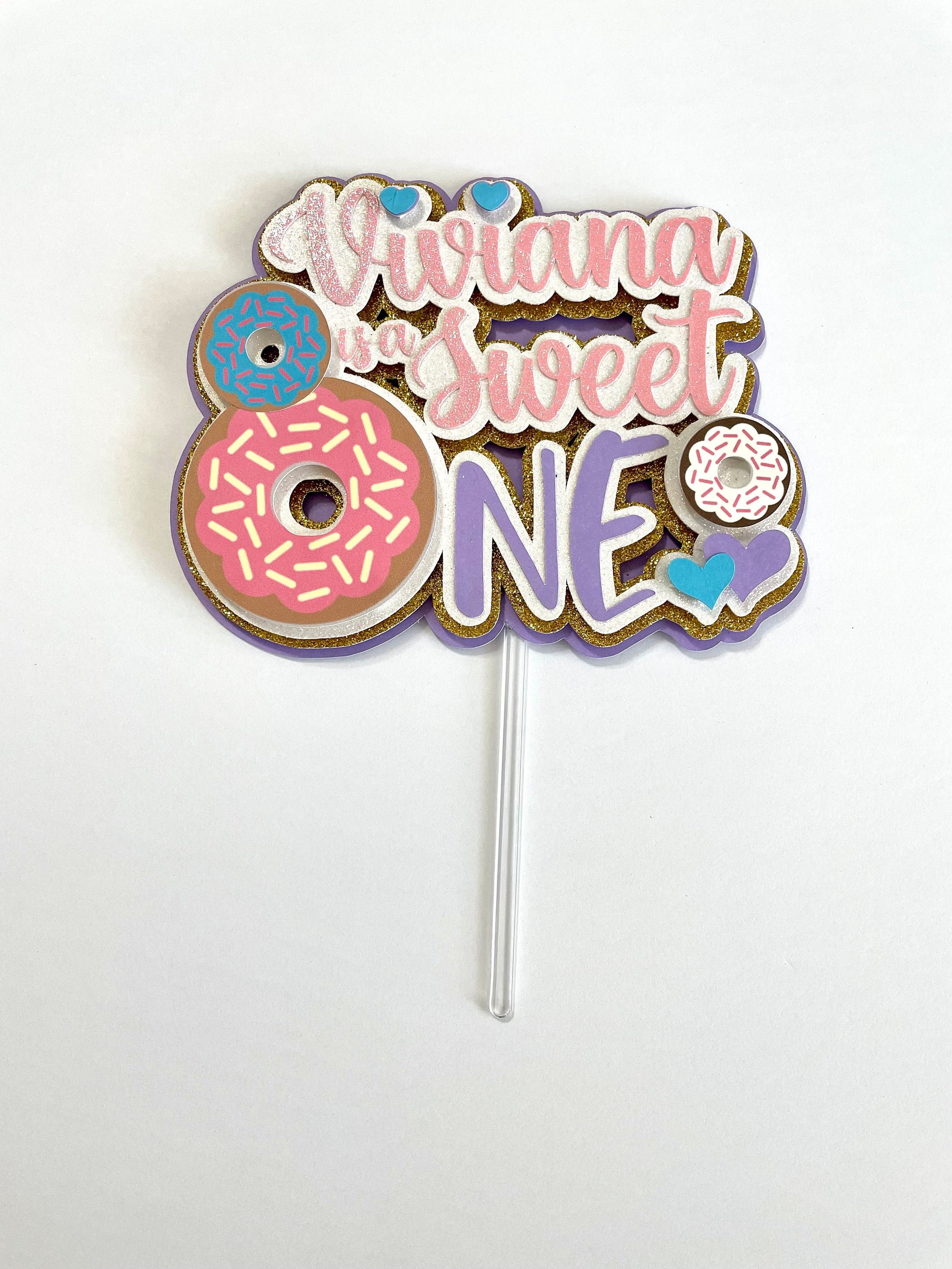 Donut Birthday Donut Topper Donut Cake Topper 3D Cake Etsy