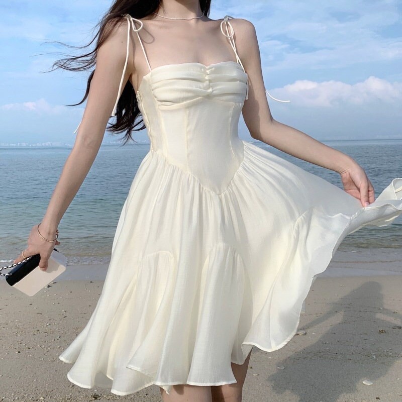 white graduation dress