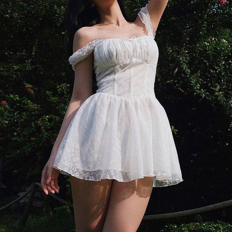 Milkmaid Fairy French Dress White Cottagecore Dress off - Etsy