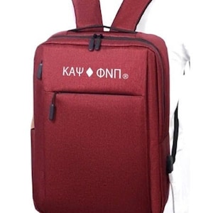 Kappa Alpha Psi Red Backpack with USB Port Included Etsy Australia