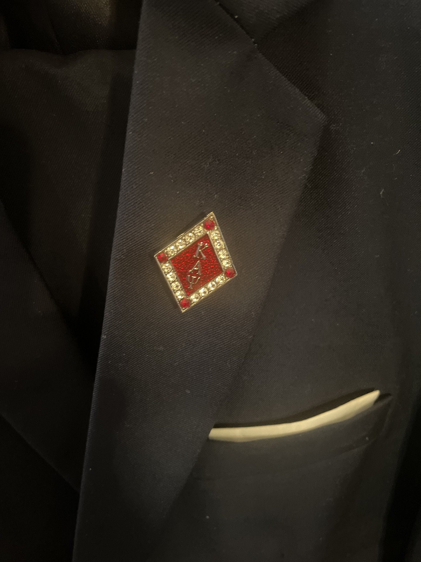 The Floating K Diamond Of Kappa Alpha Psi Cuffed Krimson Beanie