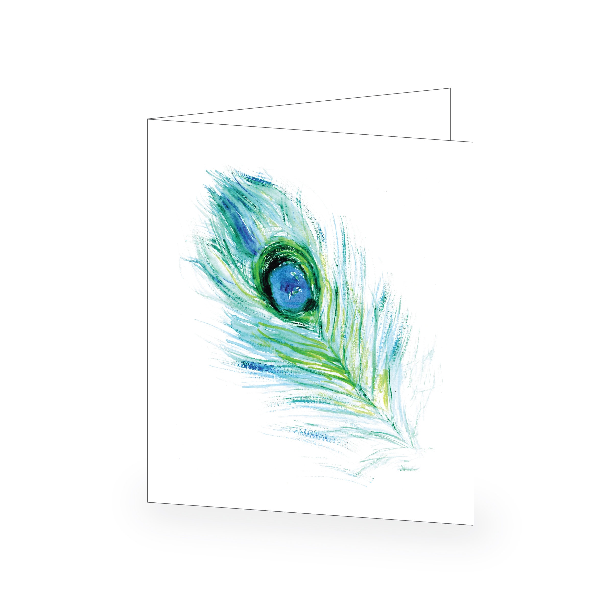 25 Peacock Feather Notecards