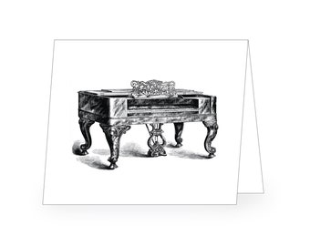 25 Antique Piano Notecards