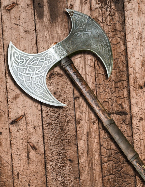 Custom Viking Axe Handmade Double Head Smith Forged Axe Etsy