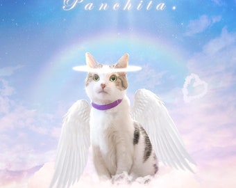 Custom Pet Memorial Portrait: Heartfelt Pet Loss Gift (Photoshop Edit)