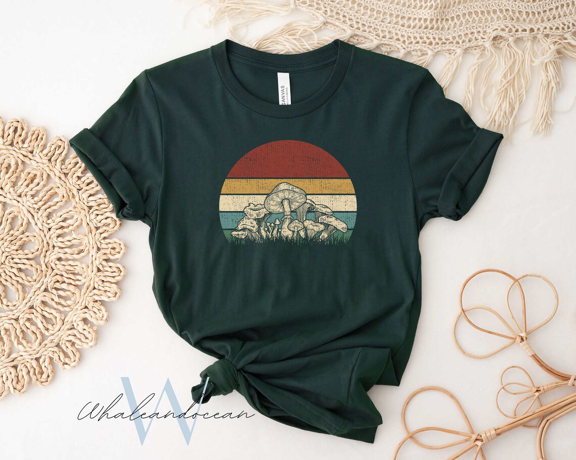 Discover Vintage Mushroom Decor Art Shirt, Botanical Shirt