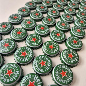 50 Heineken bottle tops - recycled