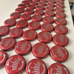 50 Budweiser bottle tops - recycled
