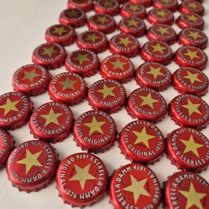 50 Estrella bottle tops - recycled