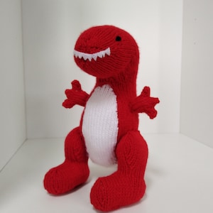 Handgestricktes T-Rex Dinosaurier Spielzeug