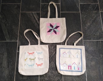 Handmade Tote fully lined shopping bag