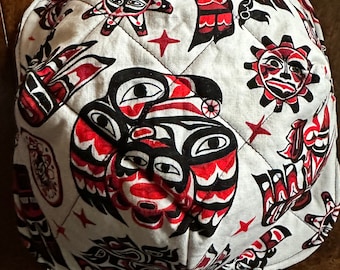 Bowl Cozies, Microwavable.  Native American Inspired fabrics.  Double layer of batting. Ready to ship