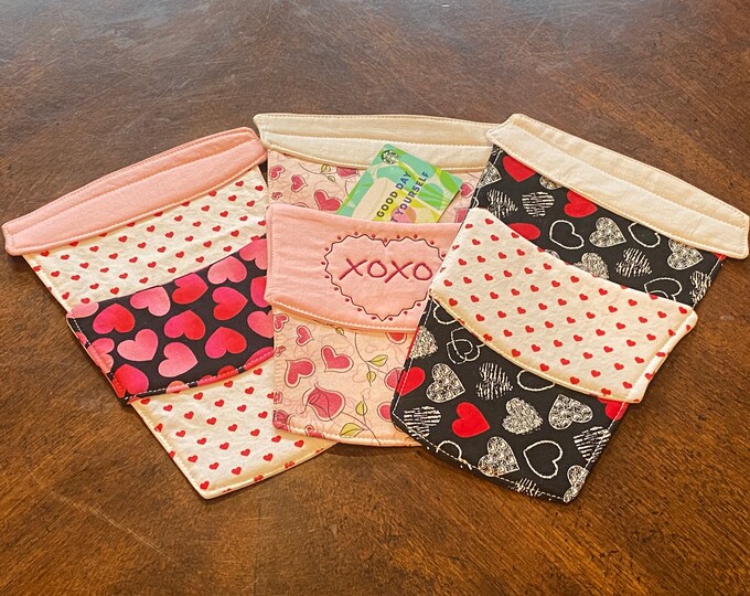 To Go Cup Mug Rug and Gift Card Holders for Valentine's Day
