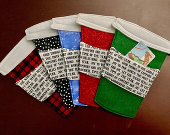 Christmas To-Go Cup Mug Rug/Gift Card Holder