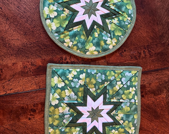 Trivet or Potholder for St. Patrick's Day.  Round or Square.