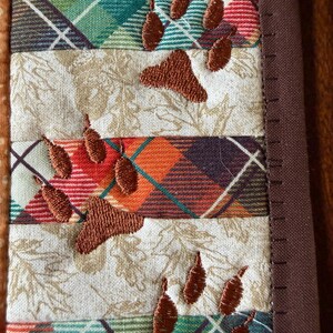 Animal Mug Rugs or coasters, Quilted, Appliqued, Woodland Creatures, Raccoon and Fox, 5x7 inches image 10