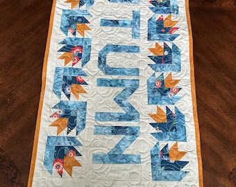 Autumn Quilted Table Runner: Pieced Fall Decor (40 x 17 inches)