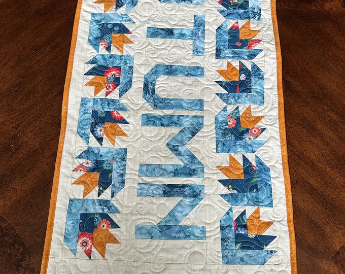 Autumn Quilted Table Runner: Pieced Fall Decor (40 x 17 inches)