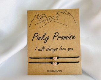 Pinky Promise I Will Always Love You Two Matching Wish Bracelets