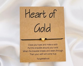 Heart of gold Wish Bracelet