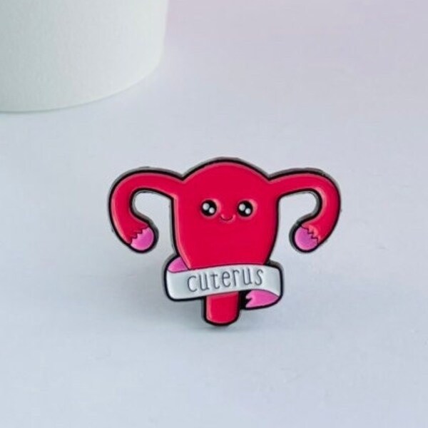 Cuterus Émail Pin Badge, Épinglette, Épingles Lanyard, Épingles Kawaii, Cadeau pour elle, Cadeaux de sage-femme, Épingles cadeaux Endo, Cadeaux féministes, ensemble d’épingles en émail