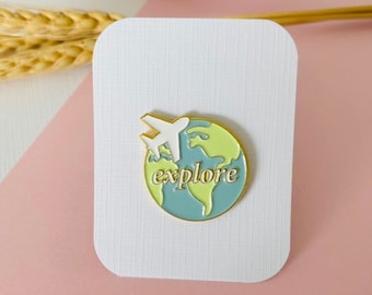 Adventure Awaits: Explore the World with our Travel Pin Badge