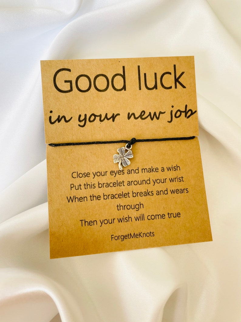 Good Luck in Your New Job Wish Bracelet Etsy