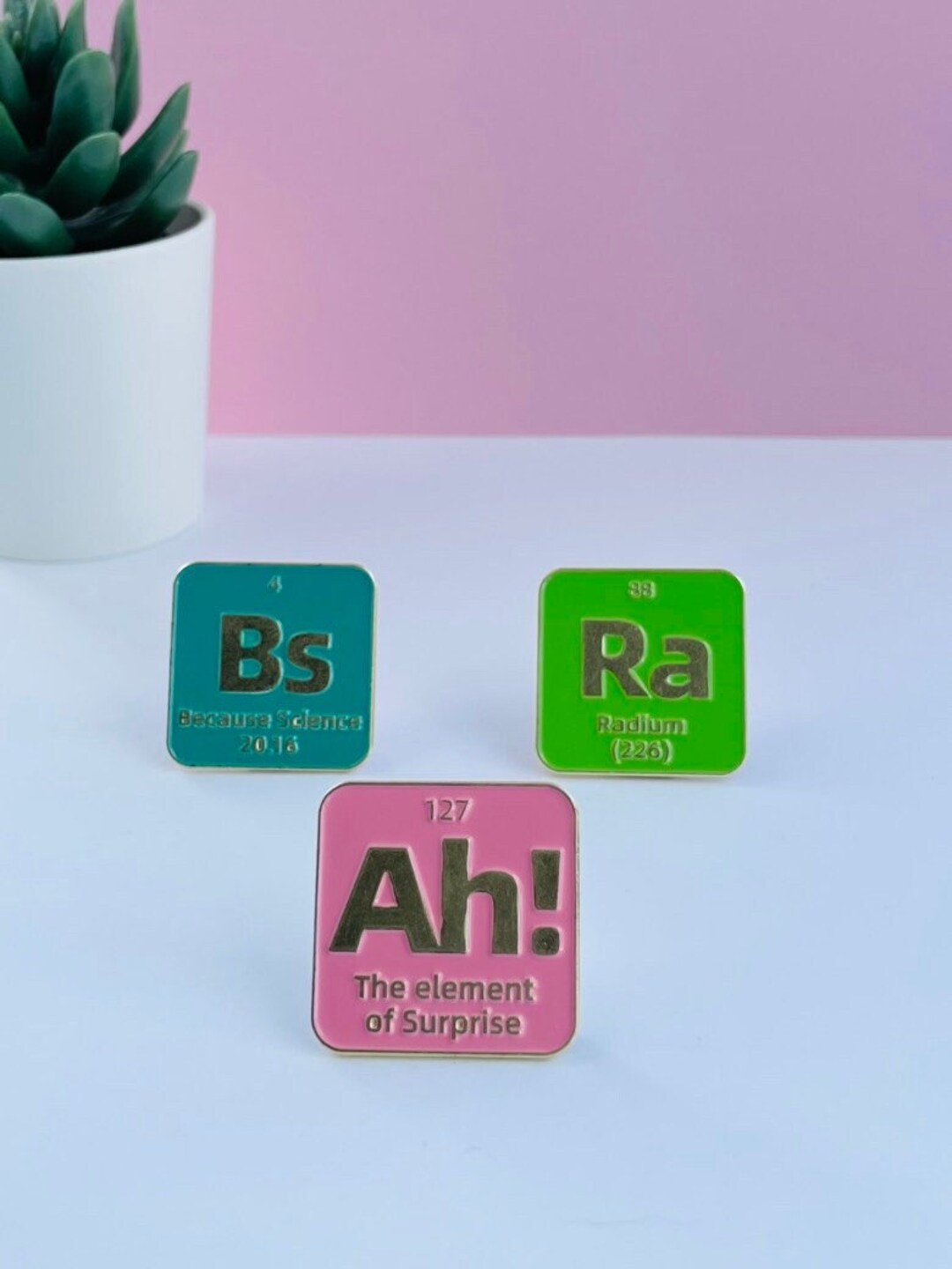 Fun Science Element Enamel Pin Badges, Science Lovers, University Gift