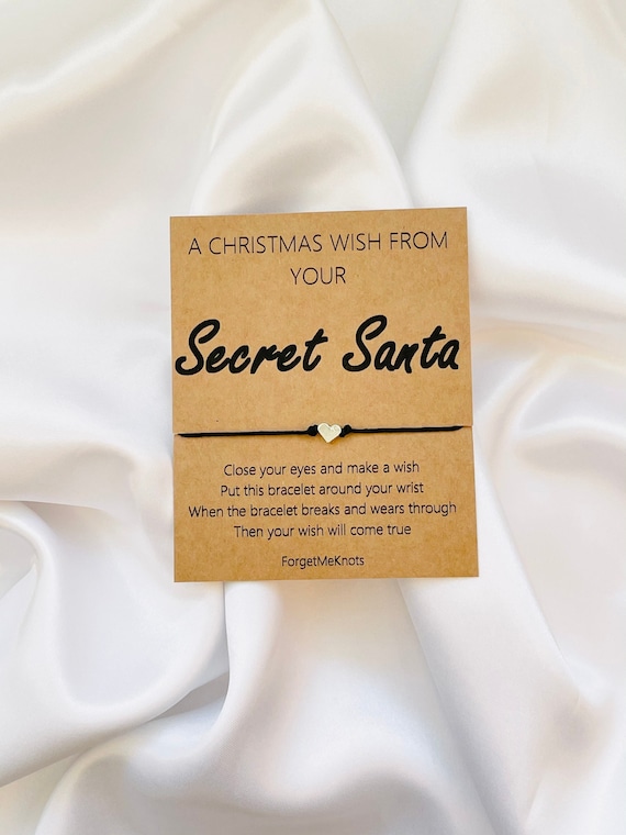 Secret Santa Wish Bracelet, Christmas Gift Co-Worker,5 Dollar Gift,Gifts Under 5 Dollars,5 Dollar Bracelet,Wish Bracelet Friend