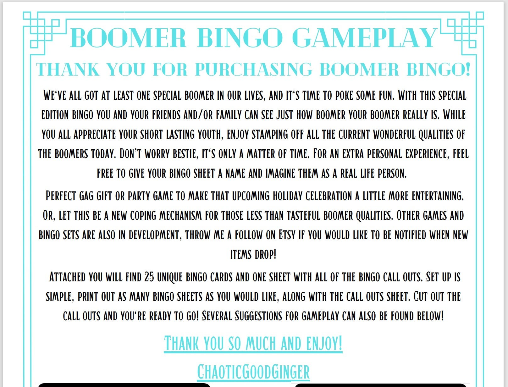 Boomer Bingo Game Set DIGITAL DOWNLOAD Etsy Canada