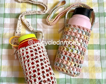 Portabotellas de ganchillo / Portabotellas de malla / Portabotellas hecho a mano