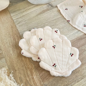 SHELLY washable shell wipes in cotton gauze
