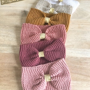 Wool headband with gold edging