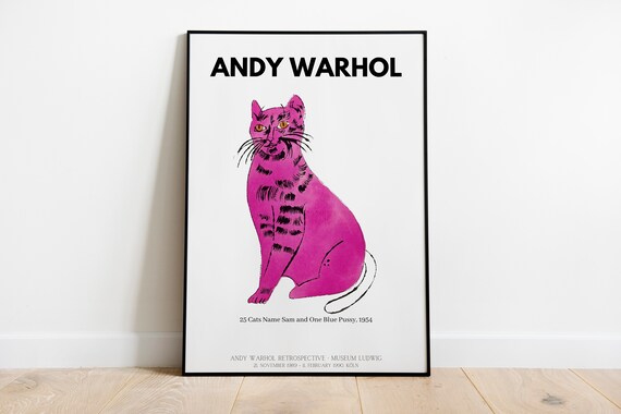 アンディウォーホルネコのサム壁掛けパネルアート Andy Warhol サム
