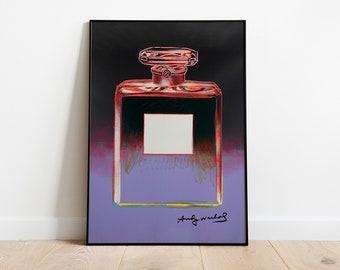 Andy Warhol Perfume Bottle Print 1985, Pop Art Perfume Wall Art, Fashion Perfume Bottle, 80's Perfume Ad, DIGITAL DOWNLOAD